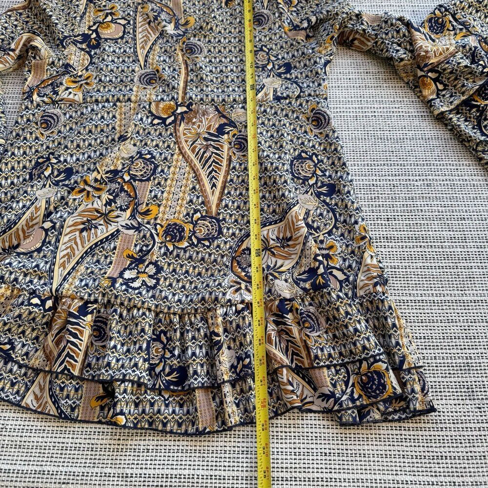 BUCKET LIST Floral Print Ruffle Sleeves Mini Dress with Ruffle Hem size small - Picture 11 of 12